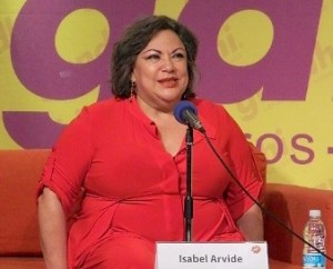 Isabel Arvide durante la presentación de su libro. Foto: Angel Silva Juárez