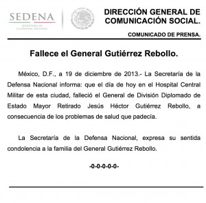 Comunicado de Prensa Sedena. Foto: Especial