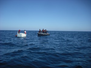 Rescate de náufragos. Foto: Semar