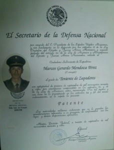 Teniente Mendoza. Foto: Especial