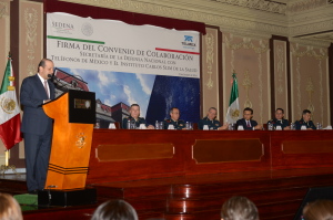 Firma de convenio de colaboración. Foto: Sedena