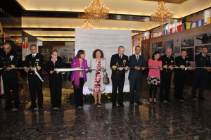 Corte del listón inaugural. Foto: Semar
